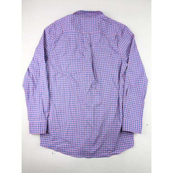 Vineyard Vines Performance Pink/Blue Check Button Up Shirt - Picture 4 of 4